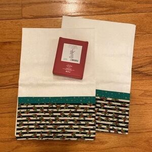 New - pillowcases never used, ornament in box